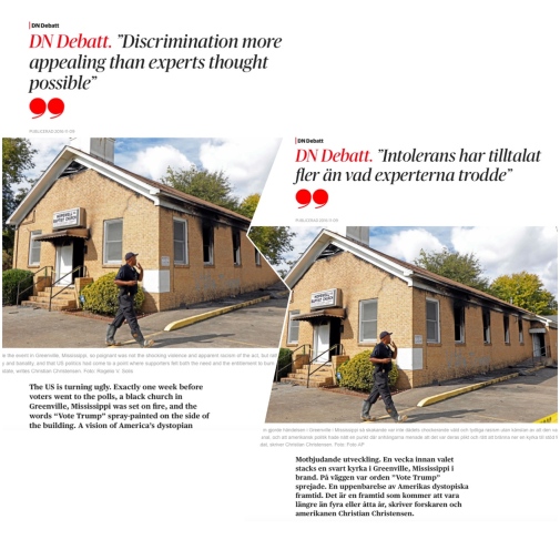 Photo: Op-Ed articles from Swedish daily DN