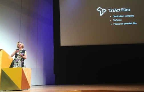 Eva Esseen Arndorff, TriArt Film CEO in Aula Magna Photo: Birgitta Fiedler